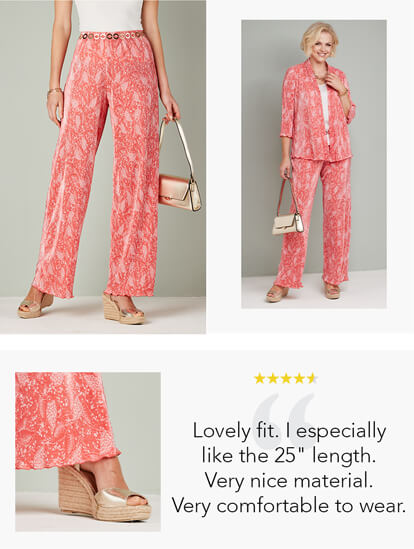 Floral Plissé Trousers - LT217